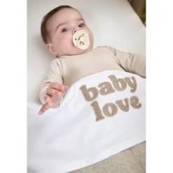 Lakens*Meyco ledikant laken baby love wit