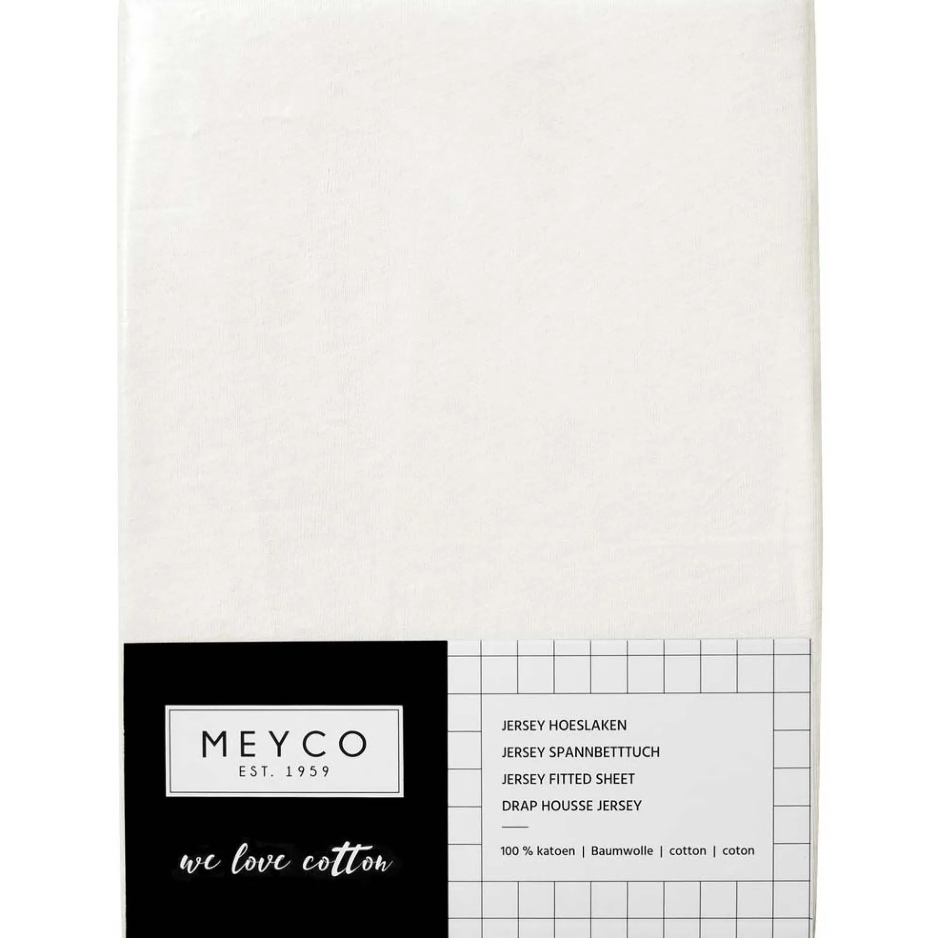 Hoeslakens*Meyco ledikanthoeslaken wit