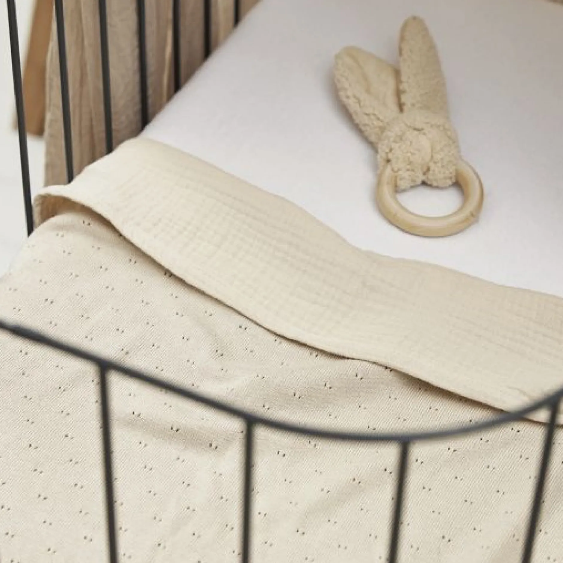 Lakens*Meyco pre-washed hydrofiele wieglaken beige
