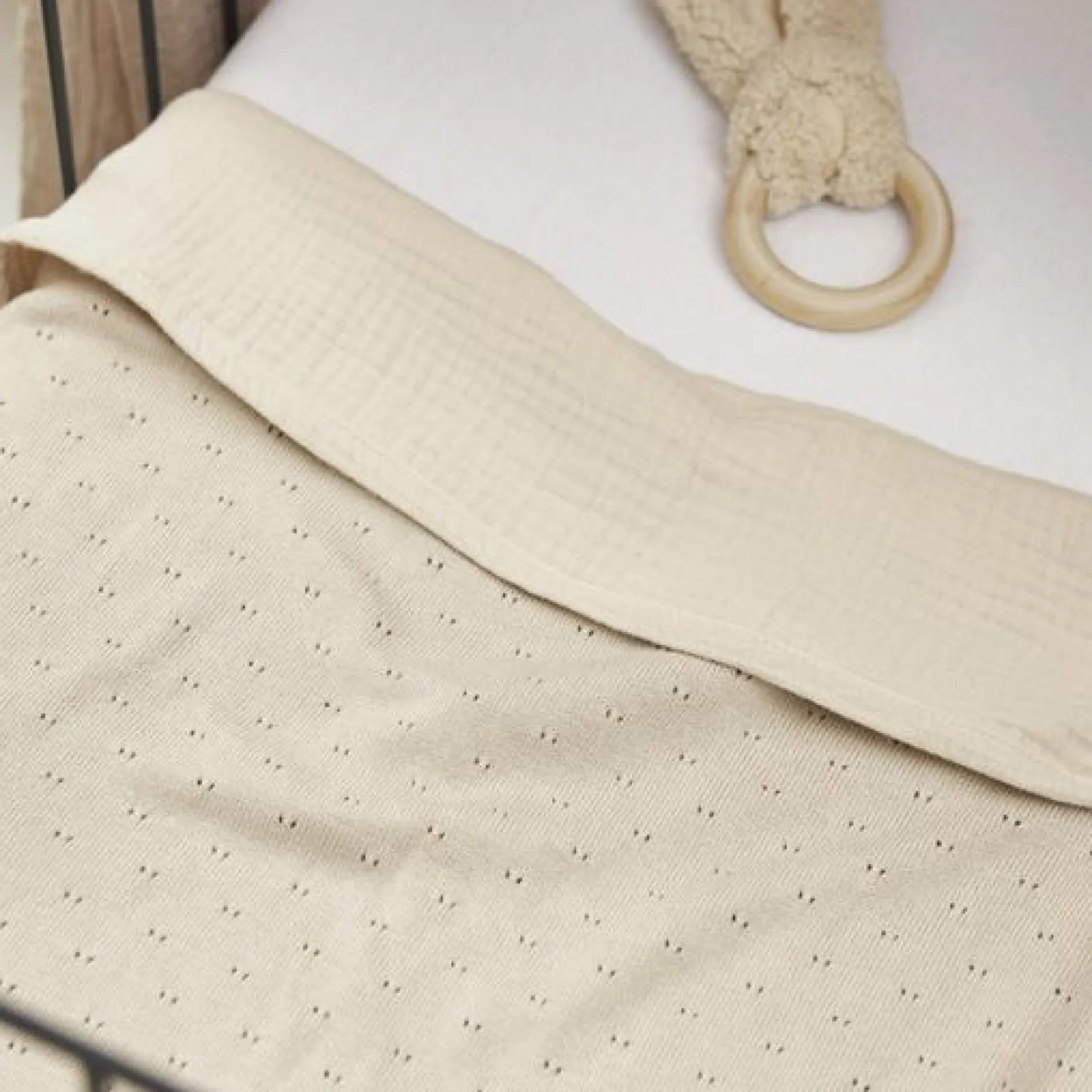 Lakens*Meyco pre-washed hydrofiele wieglaken beige