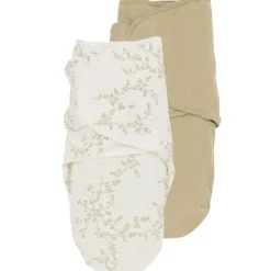 Inbakerdoeken & Inbakerslaapzakken*Meyco swaddle branches 2 stuks 3-6 maanden Sandbrown