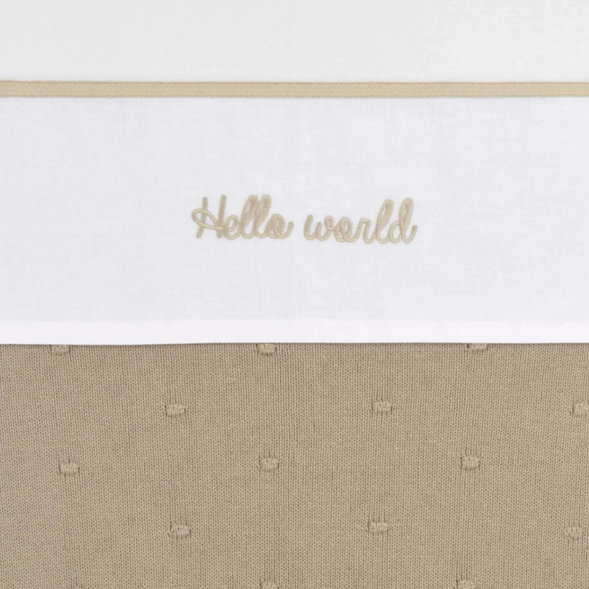 Lakens*Meyco wieglaken Hello World wit