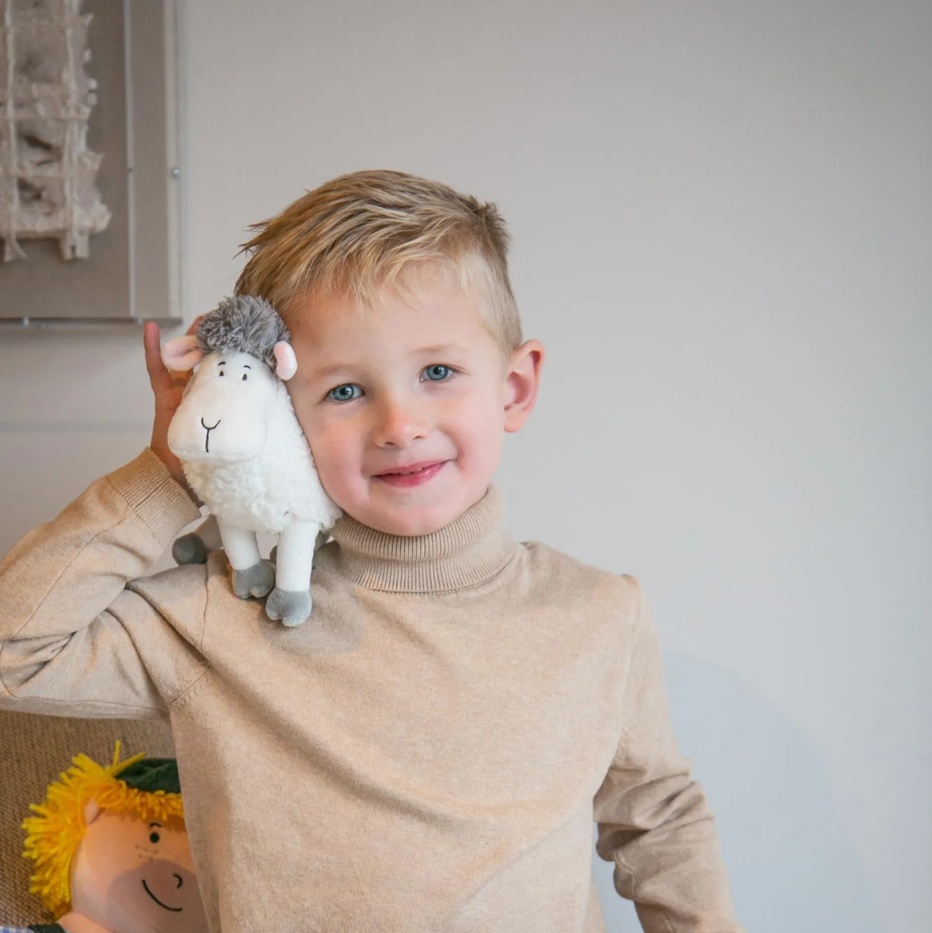 Knuffels*Mike & Molly knuffel Mike 20 cm White