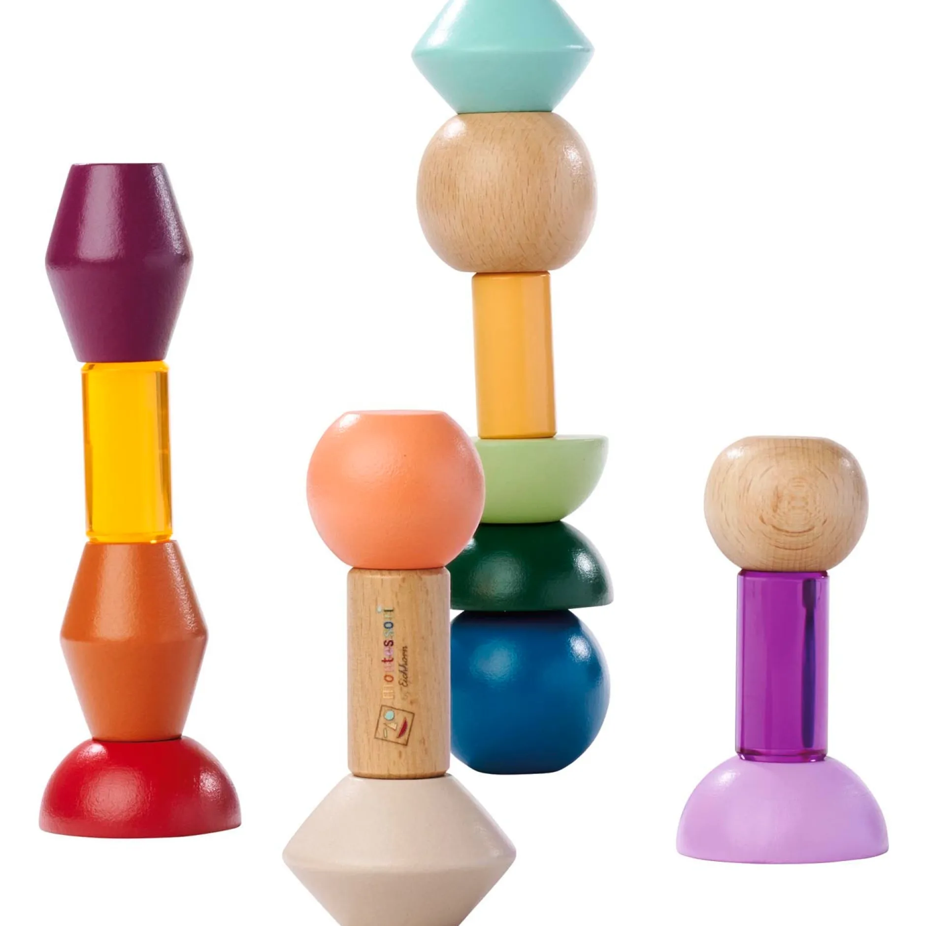 Bouwspeelgoed*Montessori staple beads Multi