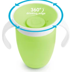 Drinkbekers*Munchkin drinkbeker miracle 360 graden 207ml 6+ maanden groen