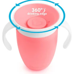 Drinkbekers*Munchkin drinkbeker miracle 360 graden 207ml 6+ maanden roze