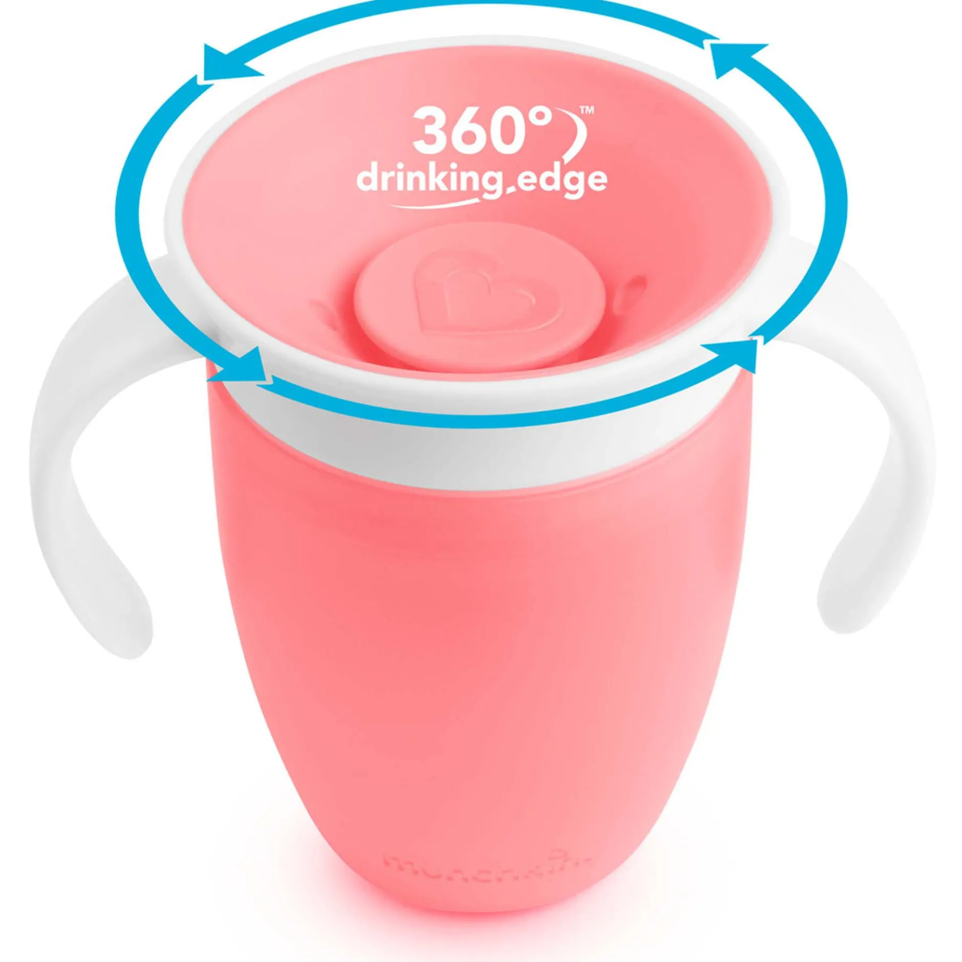 Drinkbekers*Munchkin drinkbeker miracle 360 graden 207ml 6+ maanden roze