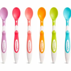 Kinderbestek*Munchkin lepels soft tip 6 stuks 3+ maanden naturel
