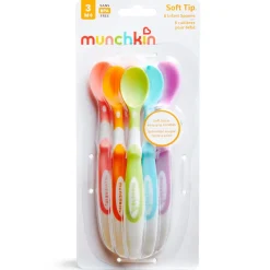 Kinderbestek*Munchkin lepels soft tip 6 stuks 3+ maanden naturel