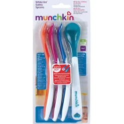 Kinderbestek*Munchkin lepels warmtegevoelig 4 stuks 3+ maanden multi