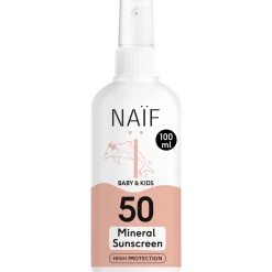 Huidverzorging*Naif Naïf Minerale Zonnebrandspray voor Baby & Kids Factor 50 100ML