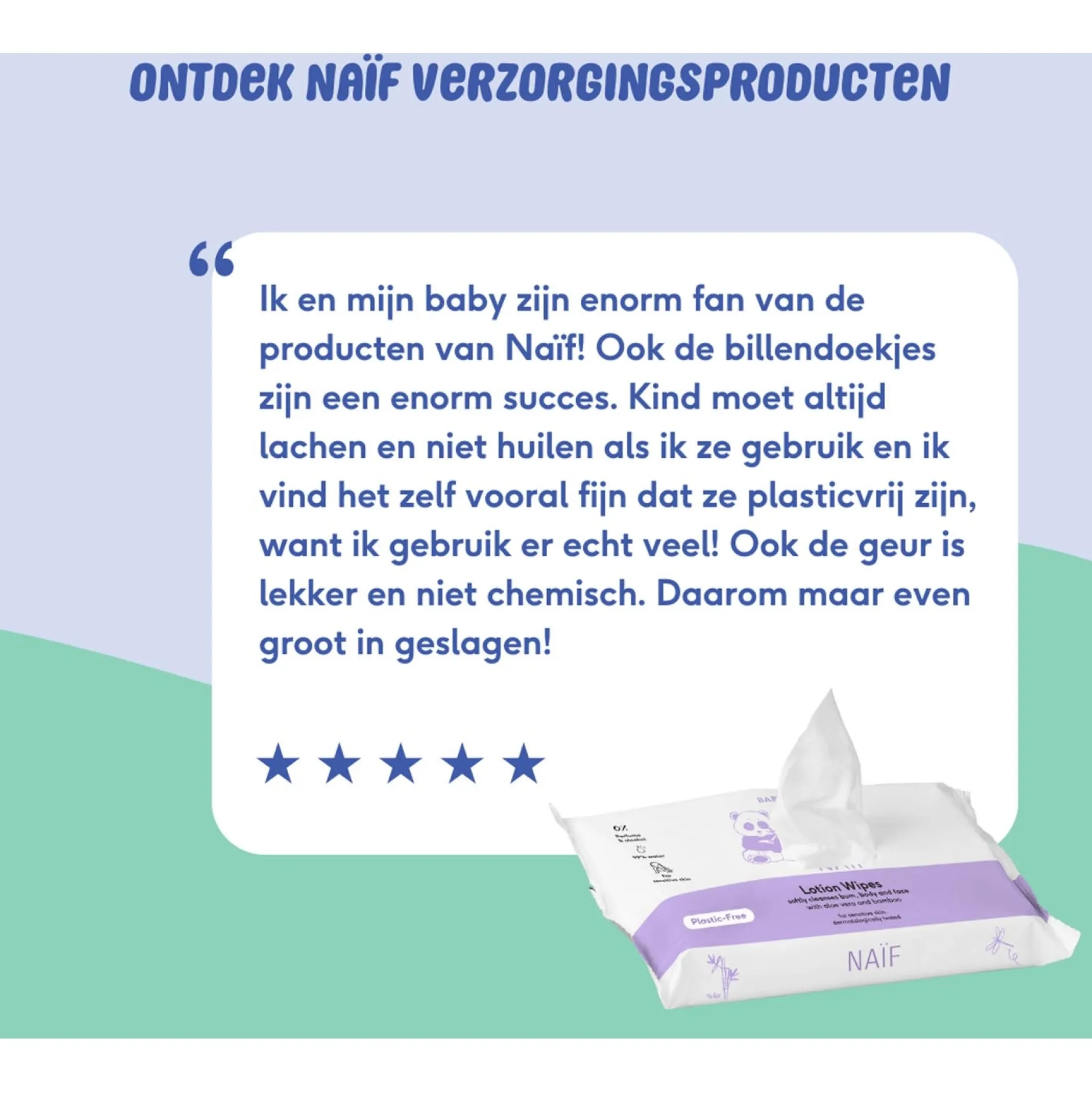 Billendoekjes*Naif Naïf Plasticvrije Lotion Billendoekjes 8 pack
