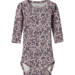 Shirts & Blouses|Shirts & Blouses*Name It baby body lange mouwen bloemen paars Soft Mauve Purple