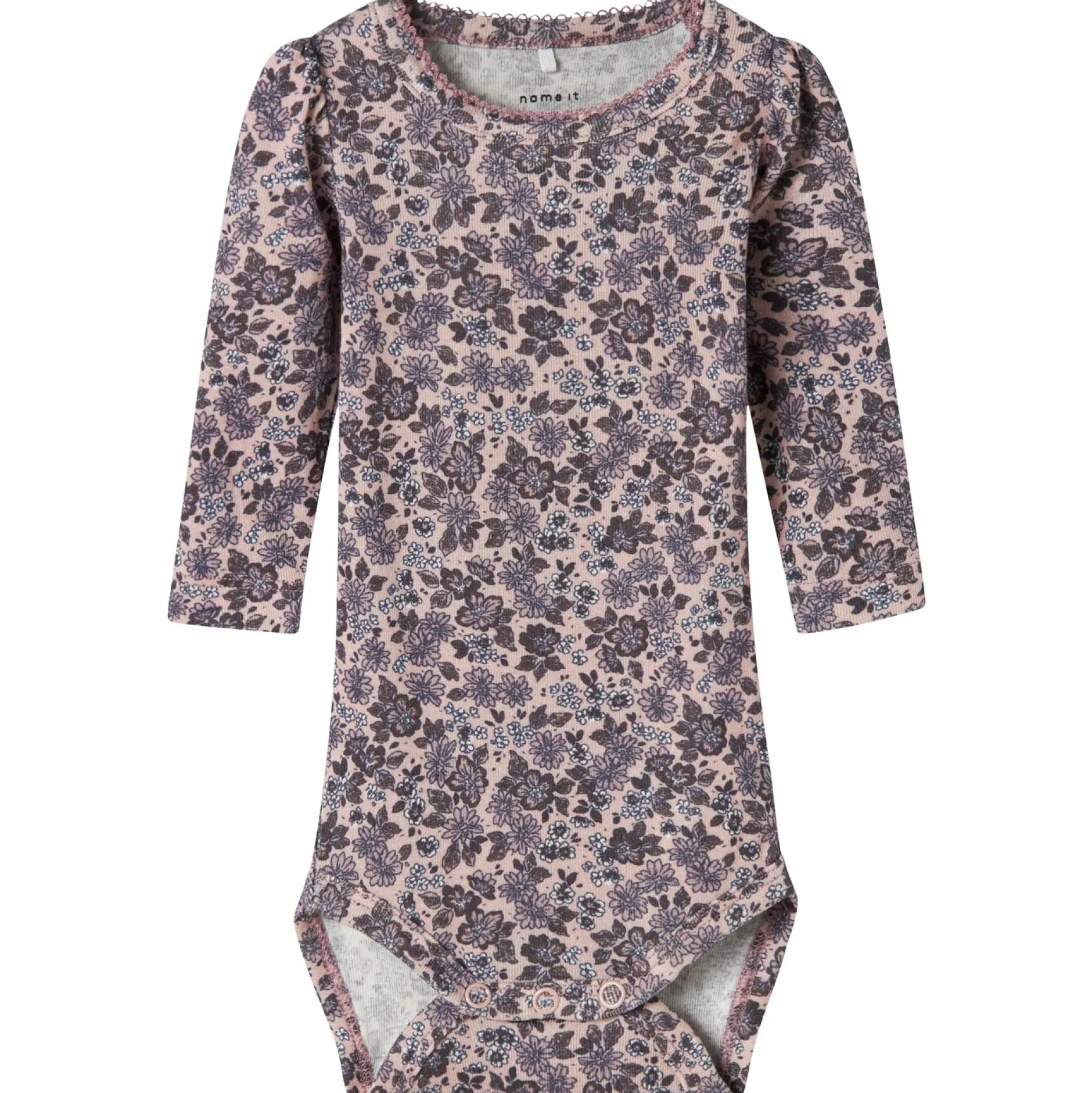 Shirts & Blouses|Shirts & Blouses*Name It baby body lange mouwen bloemen paars Soft Mauve Purple