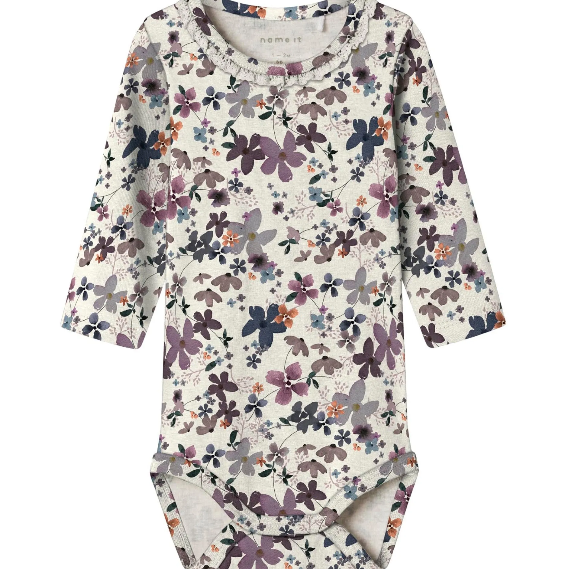Shirts & Blouses|Shirts & Blouses*Name It baby body lange mouwen all over print beige Light Brown Melange