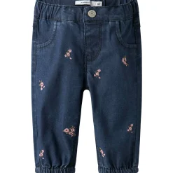 Broeken & Leggings|Jeans*Name It baby broek bloemen blauw Dark Blue Denim
