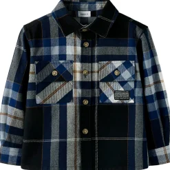 Shirts & Blouses|Shirts & Blouses*Name It peuter blouse lange mouwen ruit blauw Dark Kobalt