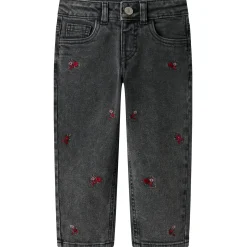 Jeans|Broeken & Leggings*Name It peuter broek  bloemen grijs Mid Grey Denim