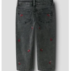 Jeans|Broeken & Leggings*Name It peuter broek  bloemen grijs Mid Grey Denim