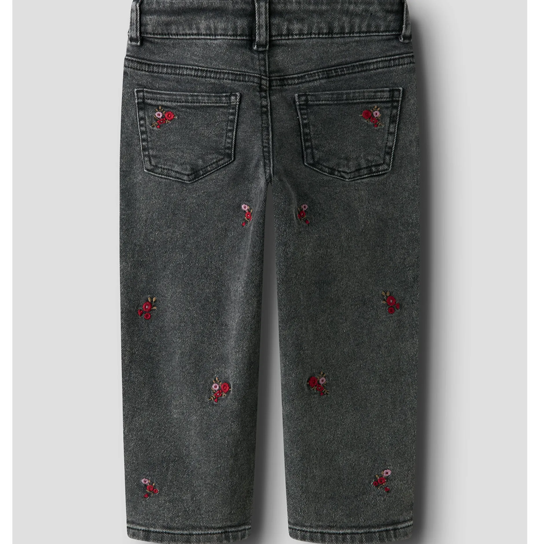 Jeans|Broeken & Leggings*Name It peuter broek bloemen grijs Mid Grey Denim