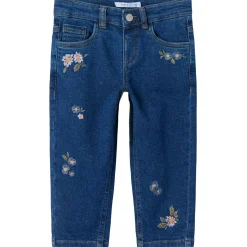 Broeken & Leggings|Jeans*Name It peuter broek  bloemen denim Dark Blue Denim