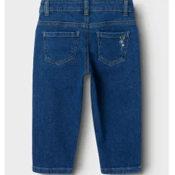 Broeken & Leggings|Jeans*Name It peuter broek  bloemen denim Dark Blue Denim