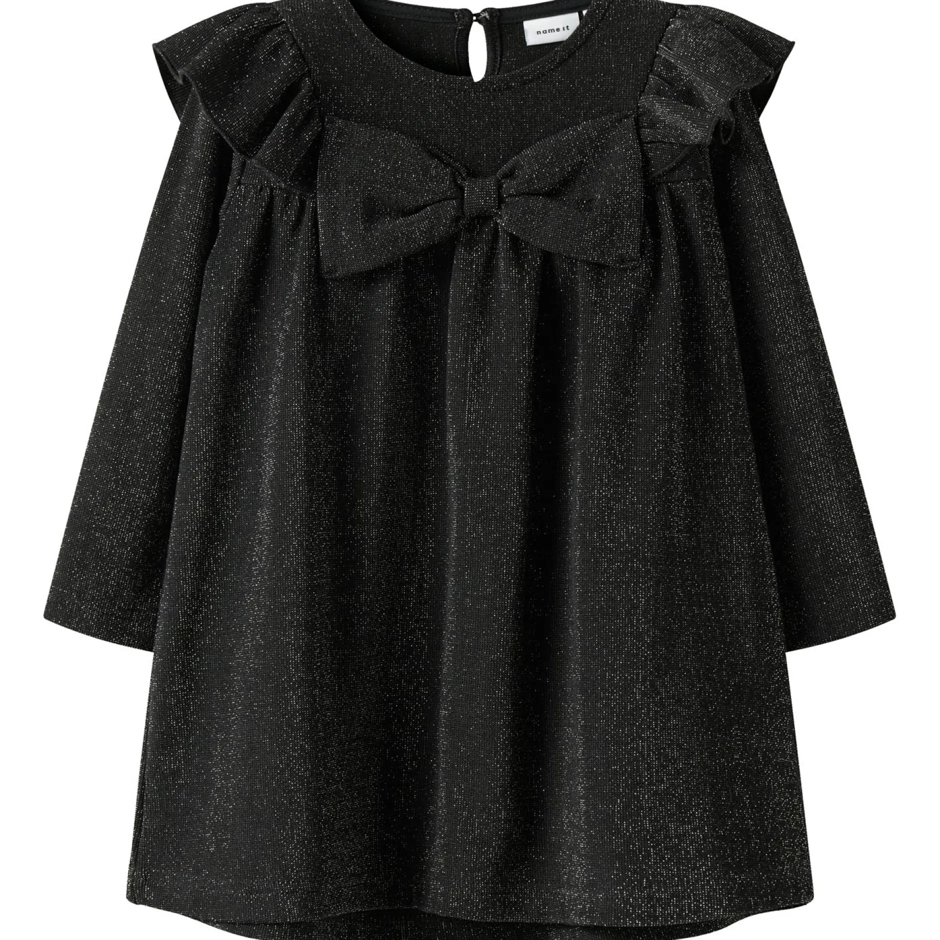 Jurken & Rokken|Jurken & Rokken*Name It peuter jurk lange mouwen effen zwart Black