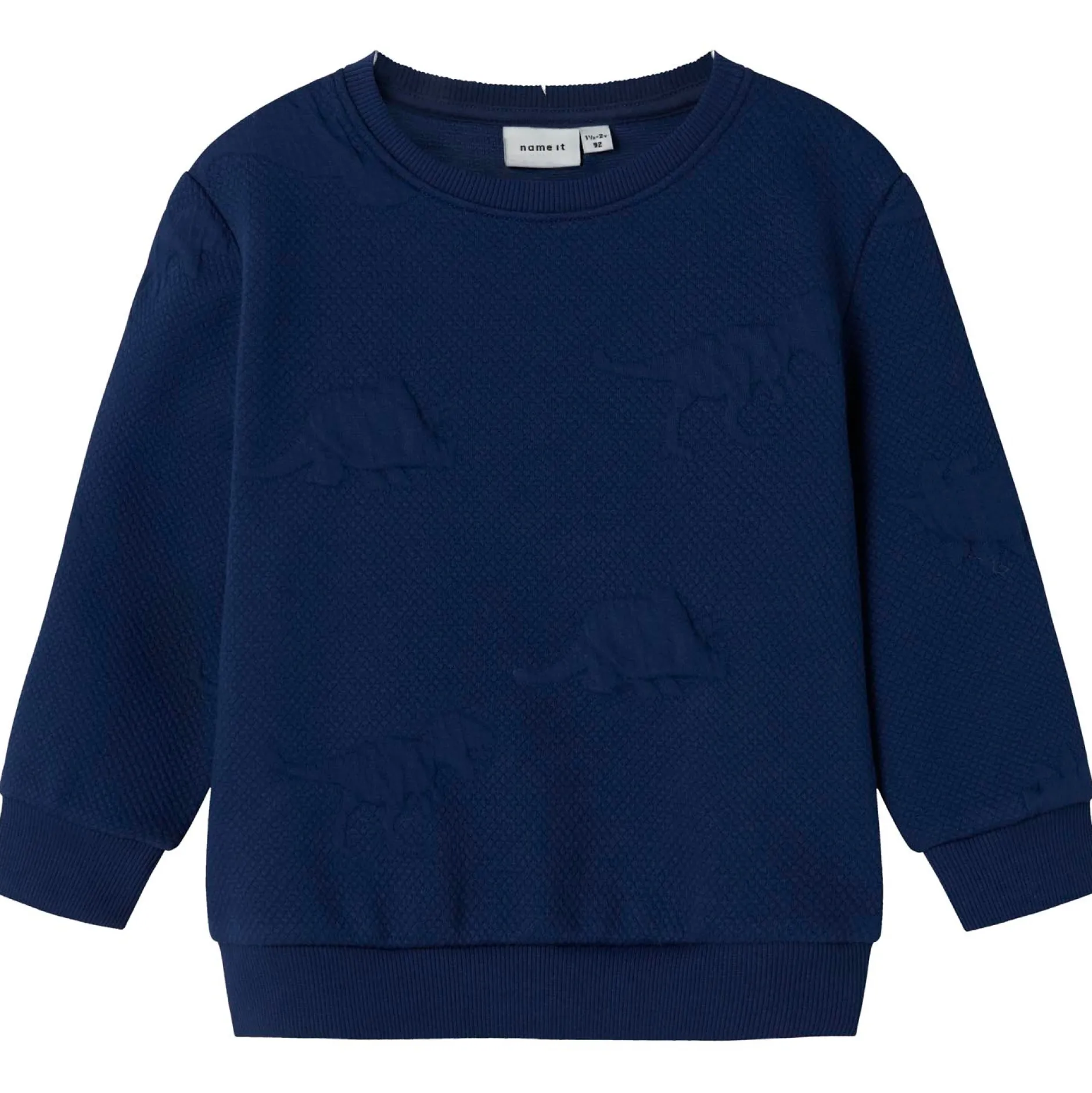 Truien & Vesten|Truien & Sweaters*Name It peuter sweater lange mouwen effen blauw Dark Kobalt