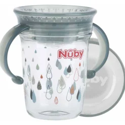 Drinkbekers*Nuby Nûby 360 graden Wonder Cup met handvatten 240ml grijs