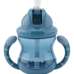 Drinkbekers*Nuby Nûby Flip It antilekbeker met handvat 12M+ blauw