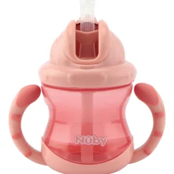 Drinkbekers*Nuby Nûby Flip It antilekbeker met handvat 12M+ roze