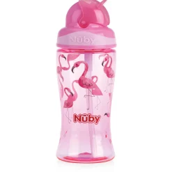 Drinkbekers*Nuby Nûby Flip-it rietjesbeker 18+ maanden roze