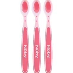Kinderbestek*Nuby Nûby warmtegevoelige lepeltjes roze
