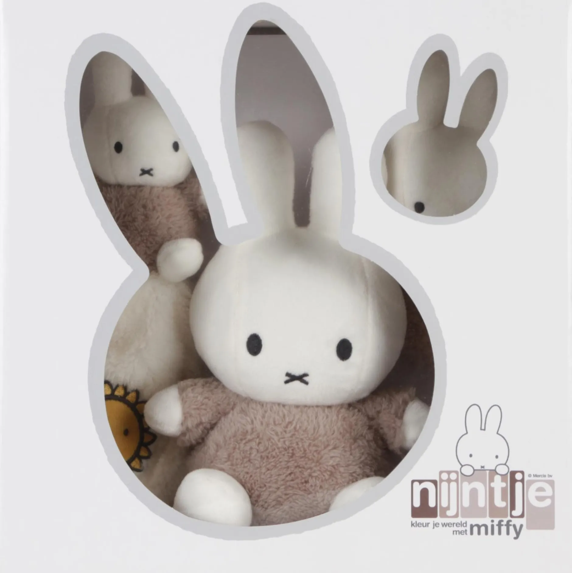 Feestartikelen|Kraamcadeaus*Nijntje giftset fluffy Taupebrown