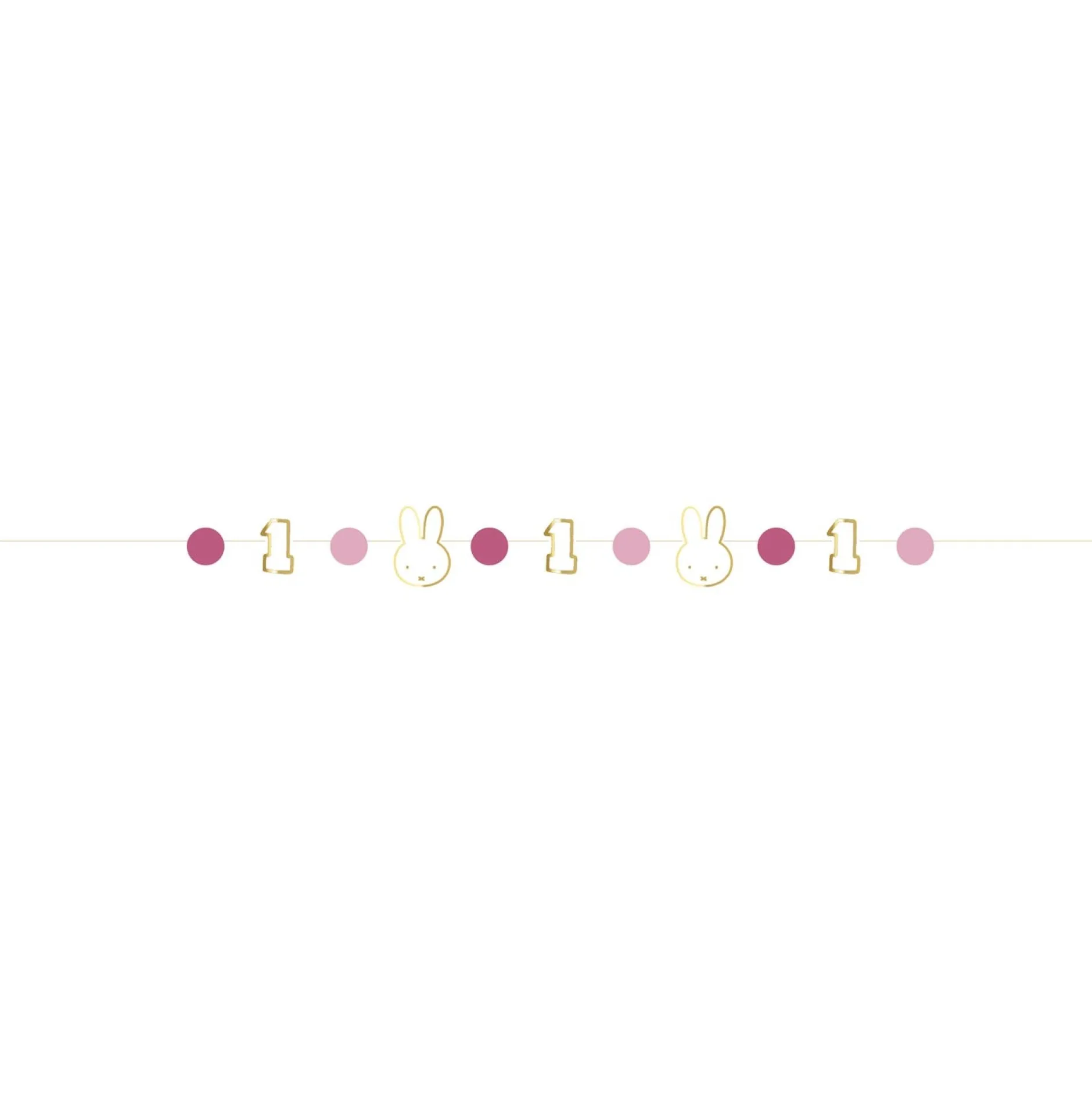 Feestartikelen*Haza original Nijntje hoera 1 jaar stoel slinger Pink