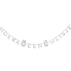 Feestartikelen*Haza original Nijntje hoera een meisje slinger Pink