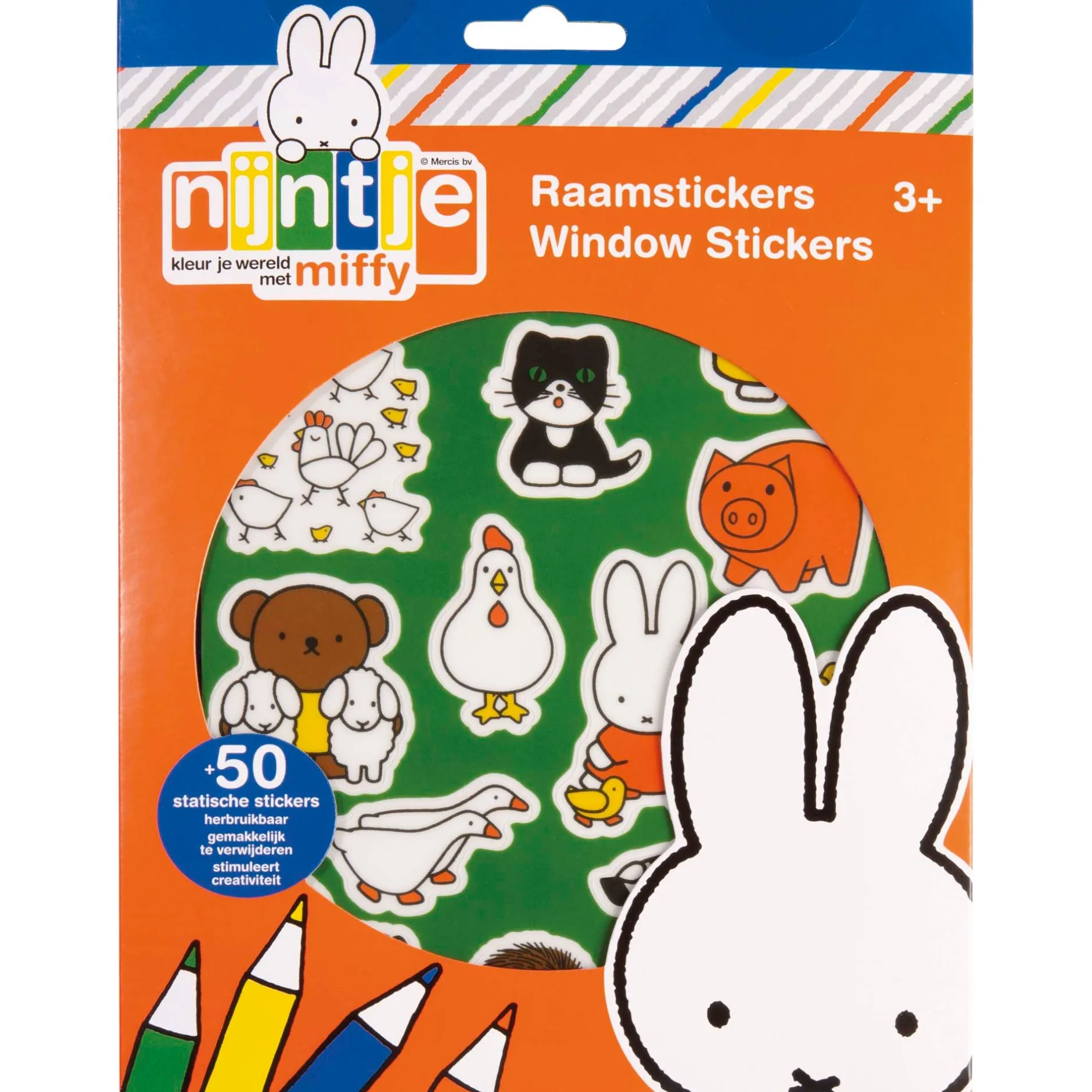 Puzzels & Spellen*Nijntje raamstickers Multi