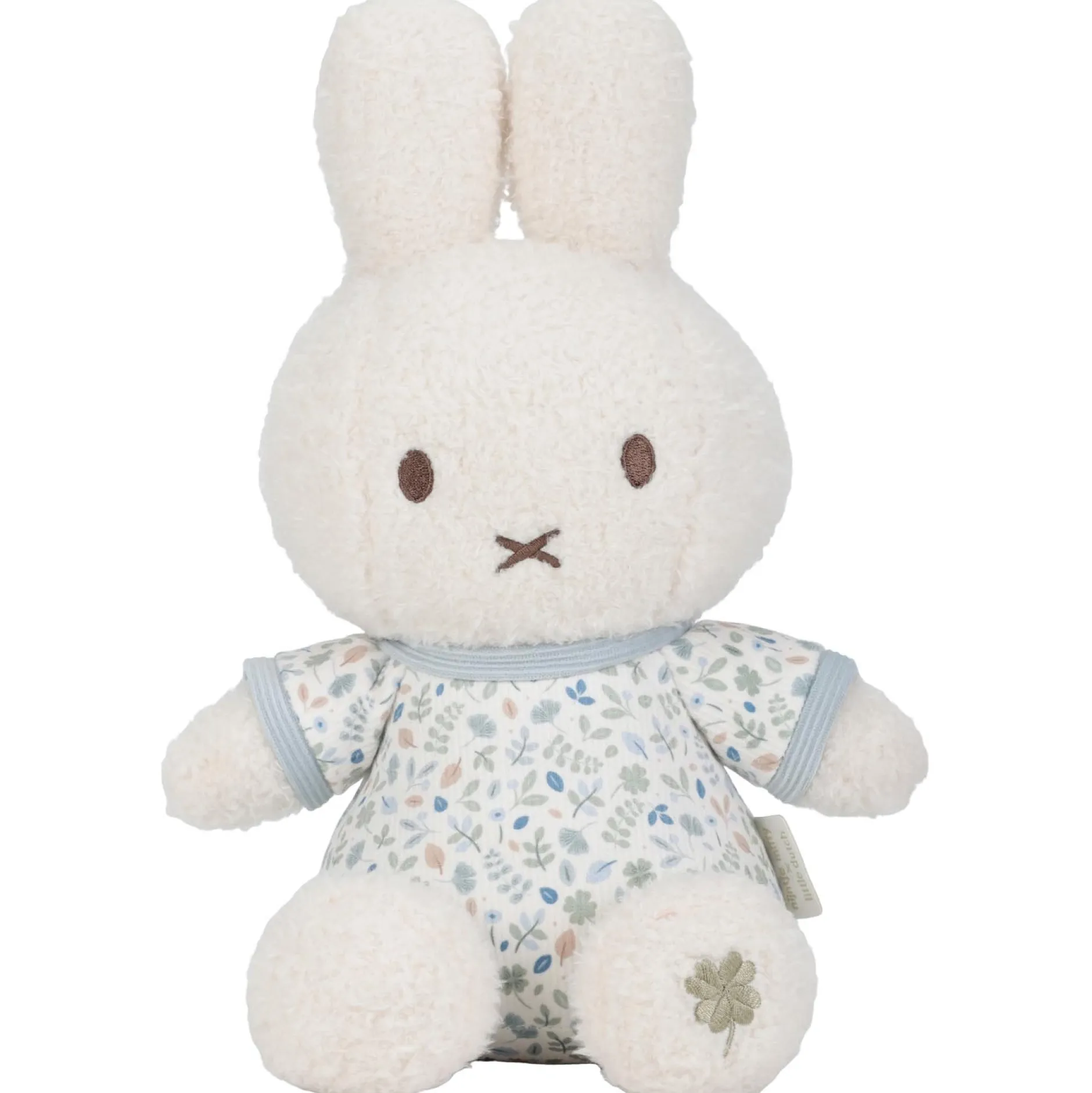 Knuffels*Nijntje x Little Dutch knuffel Lucky Leaves 20cm Light Blue
