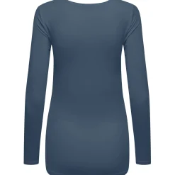 Shirts & Tops*Only Maternity ONLY zwangerschaps T-shirt lange mouwen effen blauw Indigo Blue