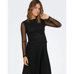 Shirts & Tops*Only Maternity ONLY zwangerschaps T-shirt lange mouwen effen zwart Black