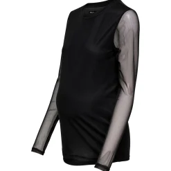 Shirts & Tops*Only Maternity ONLY zwangerschaps T-shirt lange mouwen effen zwart Black