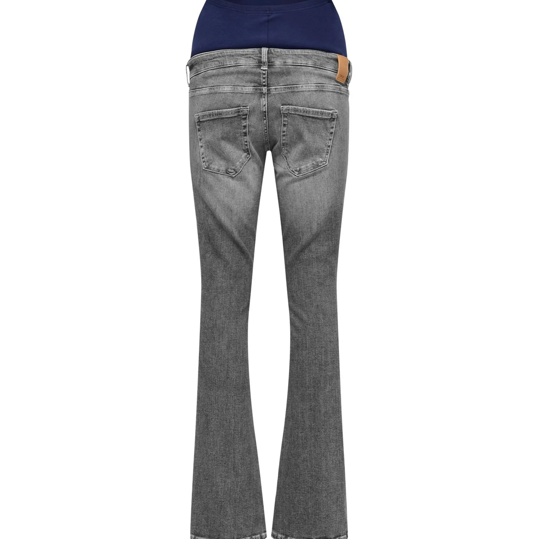 Basics|Jeans*Only Maternity ONLY zwangerschapsjeans lang effen grijs Mid Grey Denim