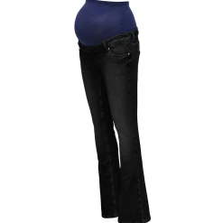 Basics|Jeans*Only Maternity ONLY zwangerschapsjeans lang effen zwart Black Denim