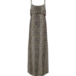 Jurken & Rokken*Only Maternity ONLY zwangerschapsjurk spaghettibandjes panterprint multi Lightbrown