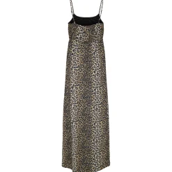 Jurken & Rokken*Only Maternity ONLY zwangerschapsjurk spaghettibandjes panterprint multi Lightbrown