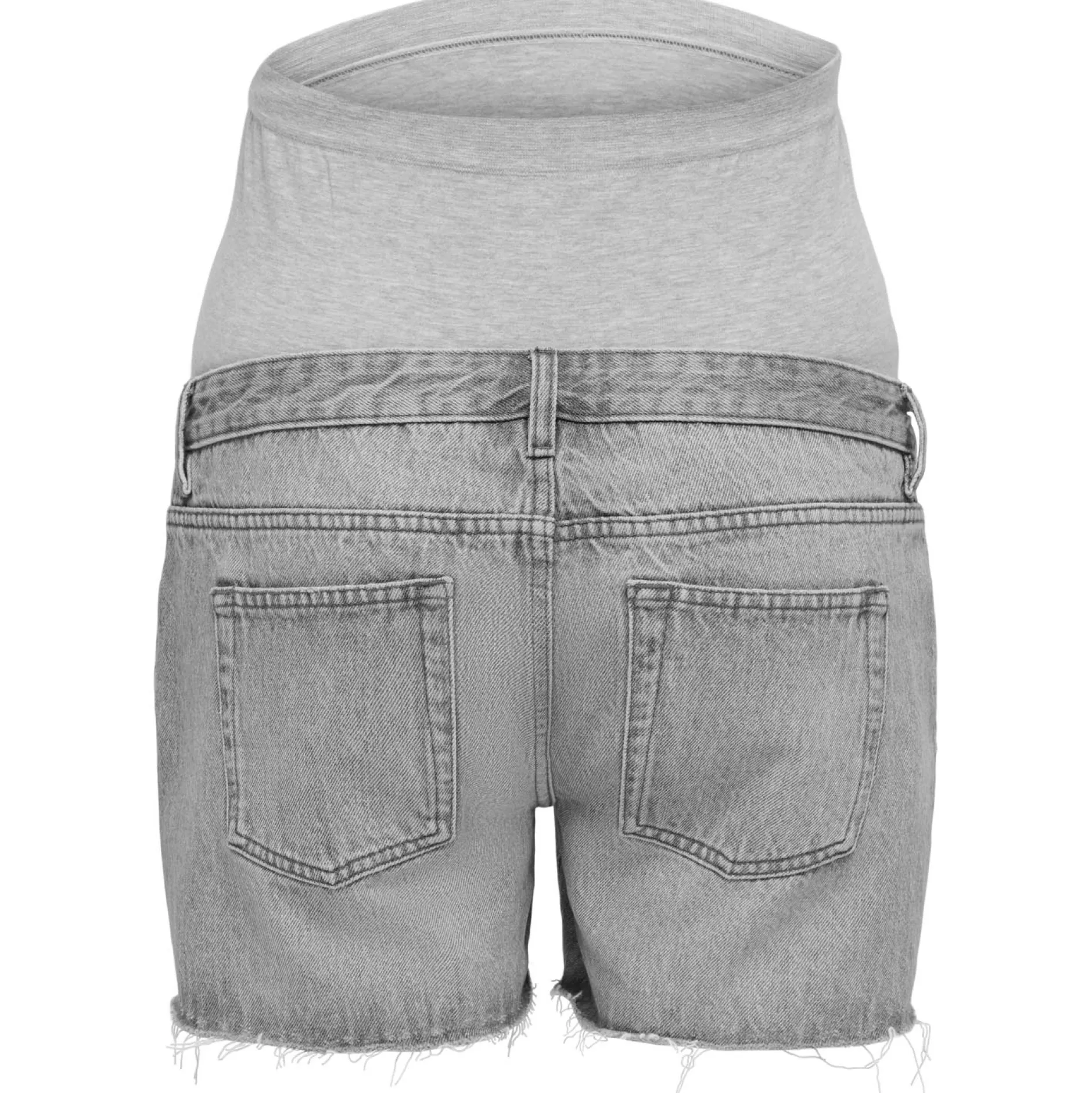 Broeken*Only Maternity ONLY zwangerschapsshort kort effen grijs Light Grey Denim