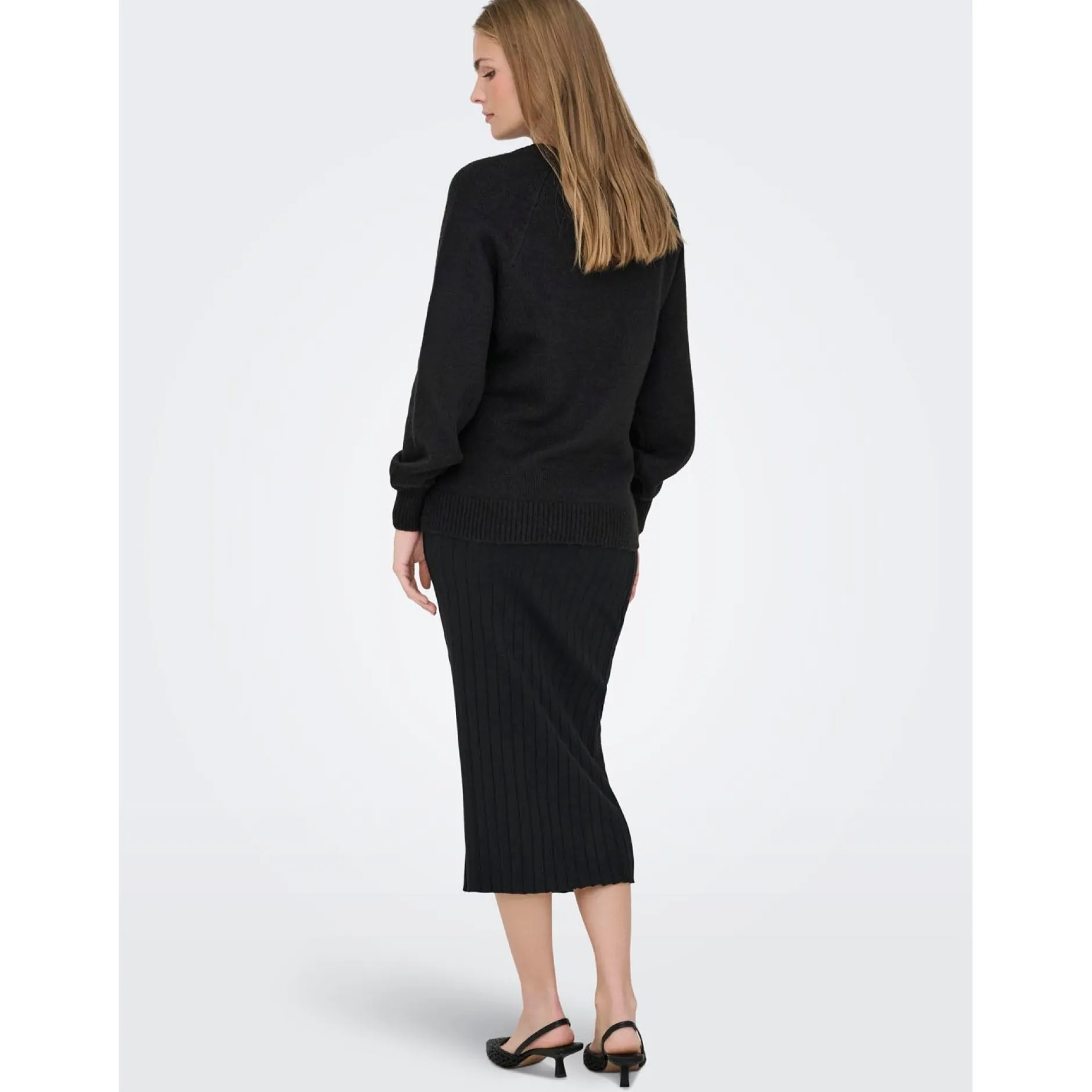 Truien & Vesten*Only Maternity ONLY zwangerschapstrui lange mouwen effen zwart Black