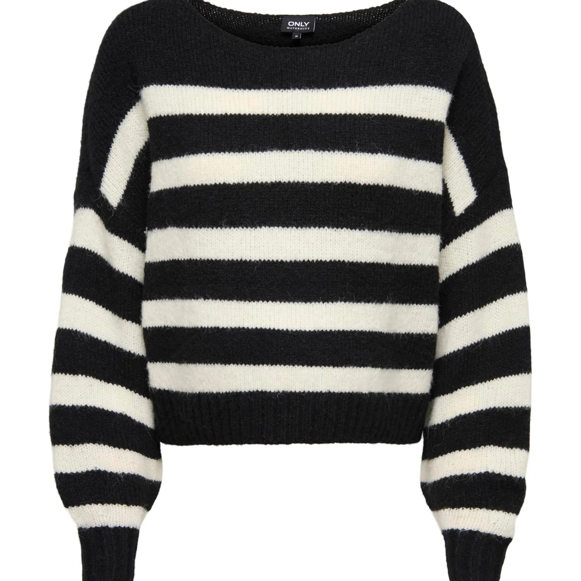 Truien & Vesten*Only Maternity ONLY zwangerschapstrui lange mouwen strepen zwart Black
