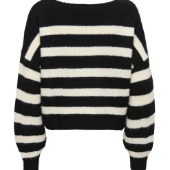 Truien & Vesten*Only Maternity ONLY zwangerschapstrui lange mouwen strepen zwart Black