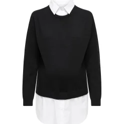 Truien & Vesten*Only Maternity ONLY zwangerschapstrui lange mouwen effen zwart Black